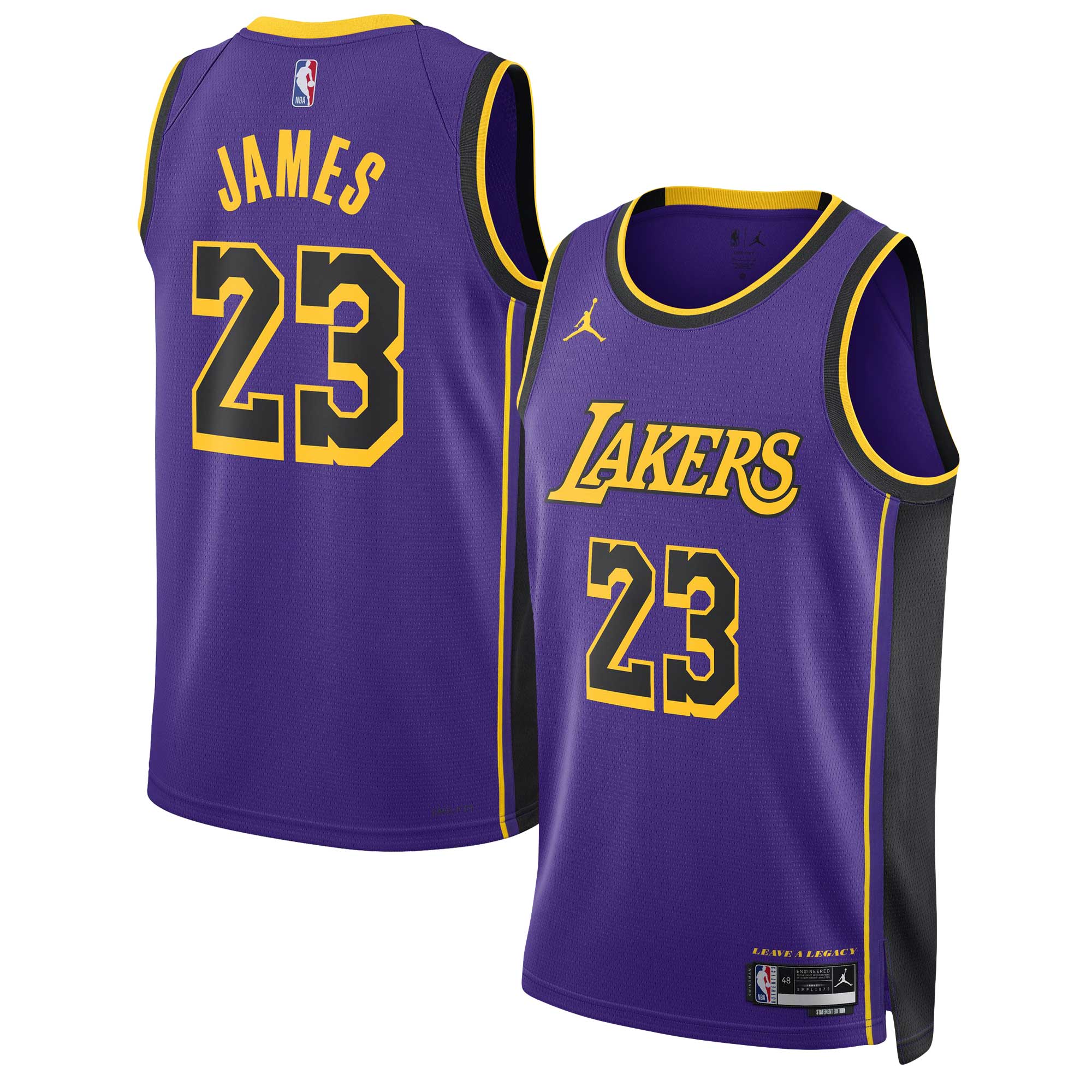 Los Angeles Lakers Jordan Brand Statement Edition Swingman Jersey - LeBron James - Unisex NBA Team Jersey Basketball Fan Apparel