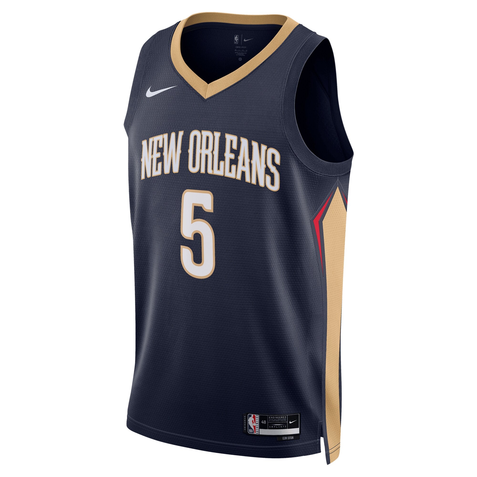 New Orleans Pelicans Nike Icon Edition Swingman Jersey - Navy - Dejounte Murray - Unisex NBA Team Jersey Basketball Fan Apparel