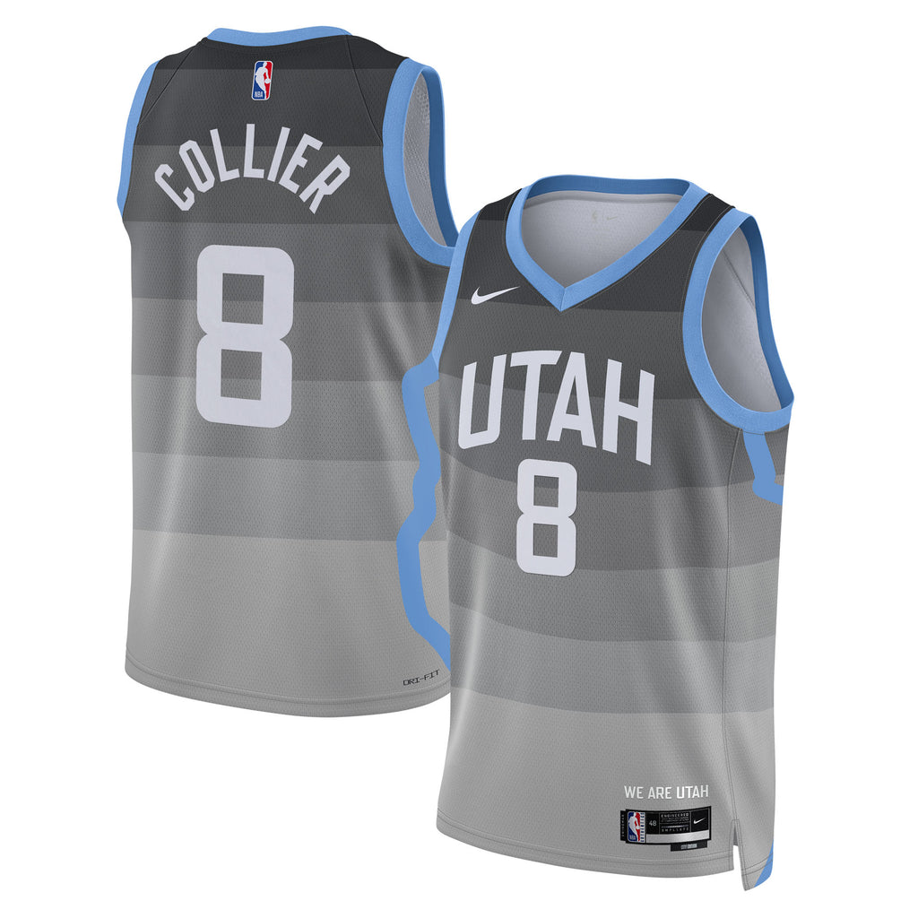 Utah Jazz Nike 2025/26 City Edition Swingman Jersey - Gray - Isaiah Collier - Unisex NBA Team Jersey Basketball Fan Apparel
