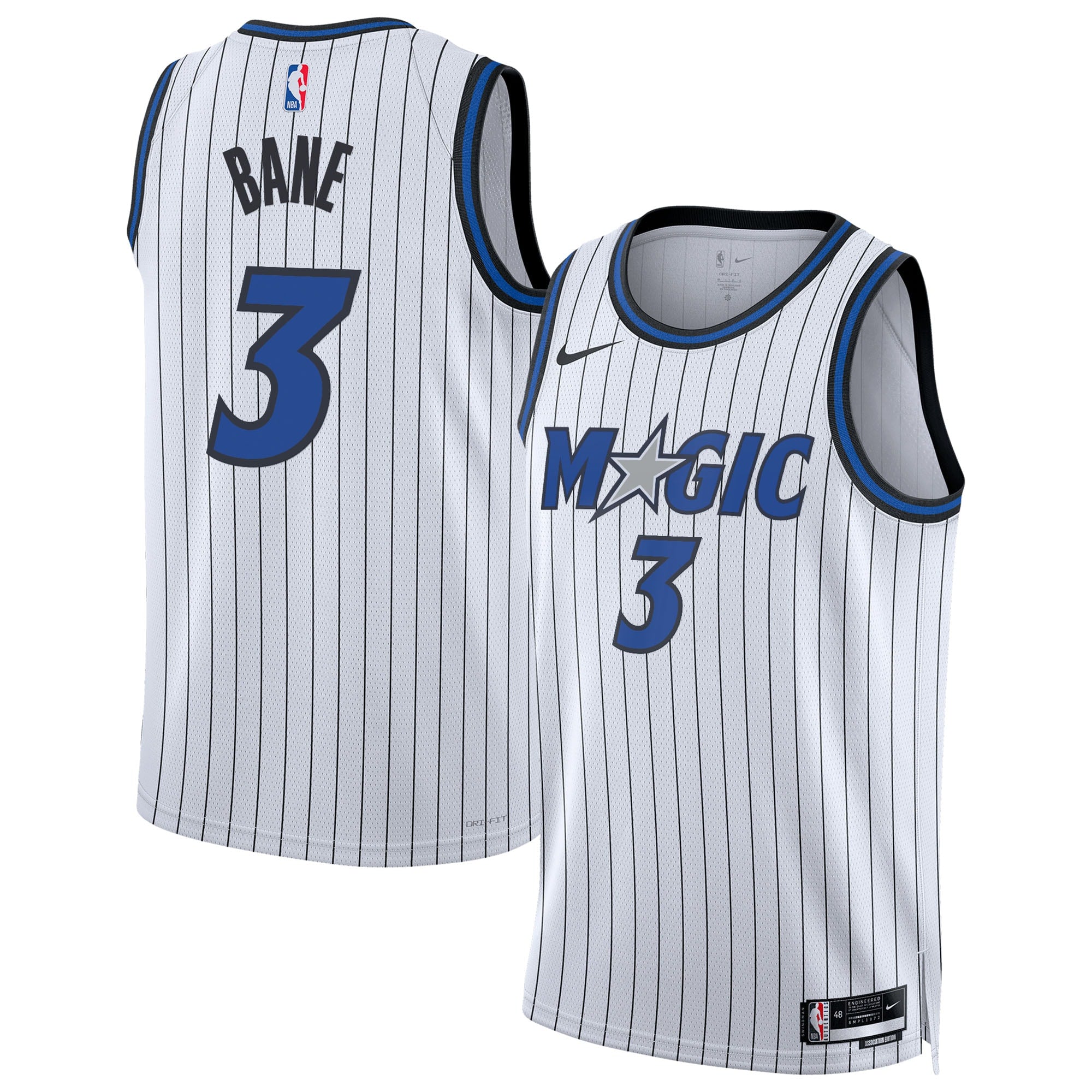Orlando Magic Nike Replica Association Edition Swingman Jersey - White - Desmond Bane - Unisex NBA Team Jersey Basketball Fan Apparel