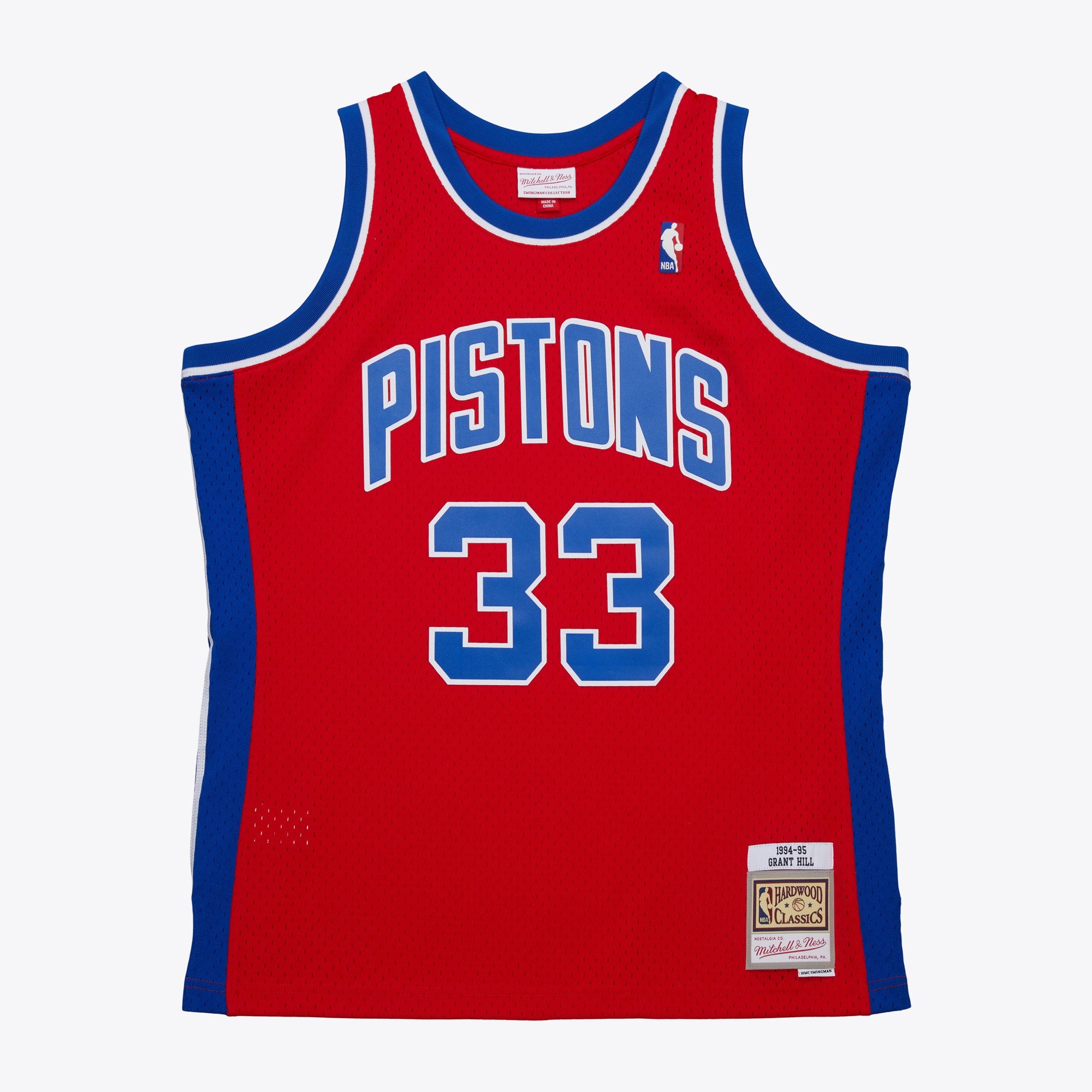 Detroit Pistons Mitchell & Ness Grant Hill 1994 Dark Authentic Jersey - Red NBA Team Jersey Basketball Fan Apparel