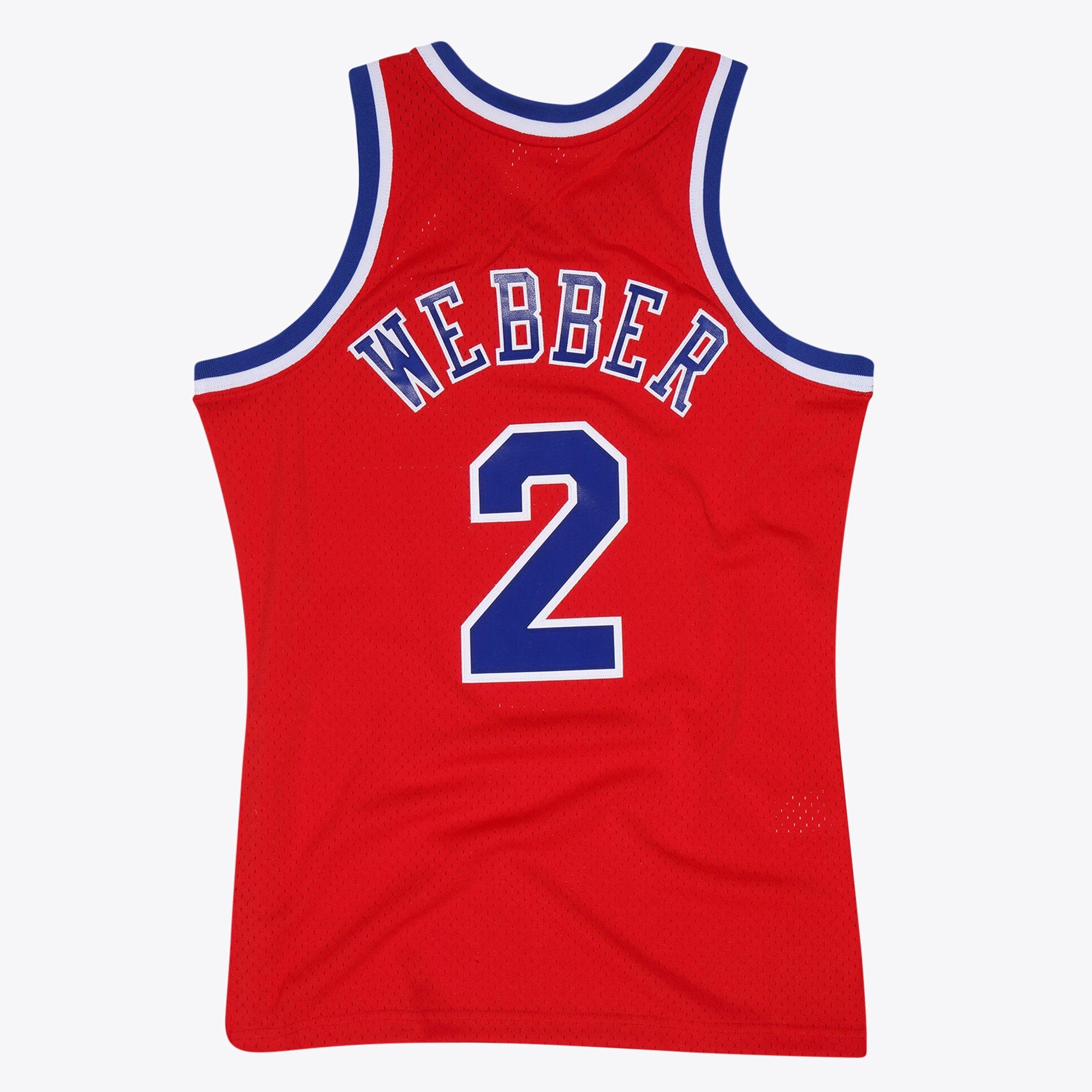 Washington Bullets Mitchell & Ness Chris Webber 1994 Hardwood Classics Road Swingman Jersey - Scarlett - Men's NBA Team Jersey Basketball Fan Apparel