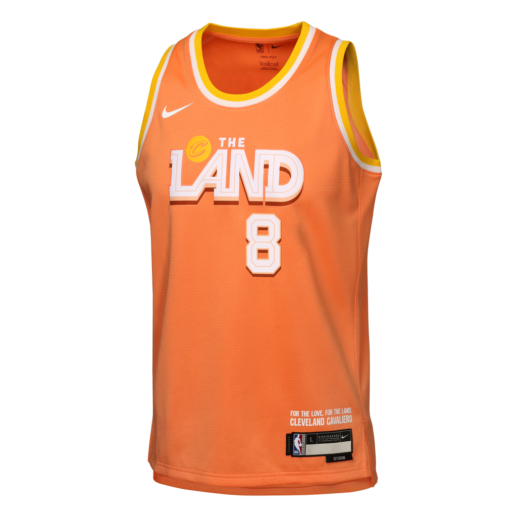 Nike Cleveland Cavaliers 2025/26 City Edition Swingman Jersey - Orange - Dennis Schröder - Youth NBA Team Jersey Basketball Fan Apparel