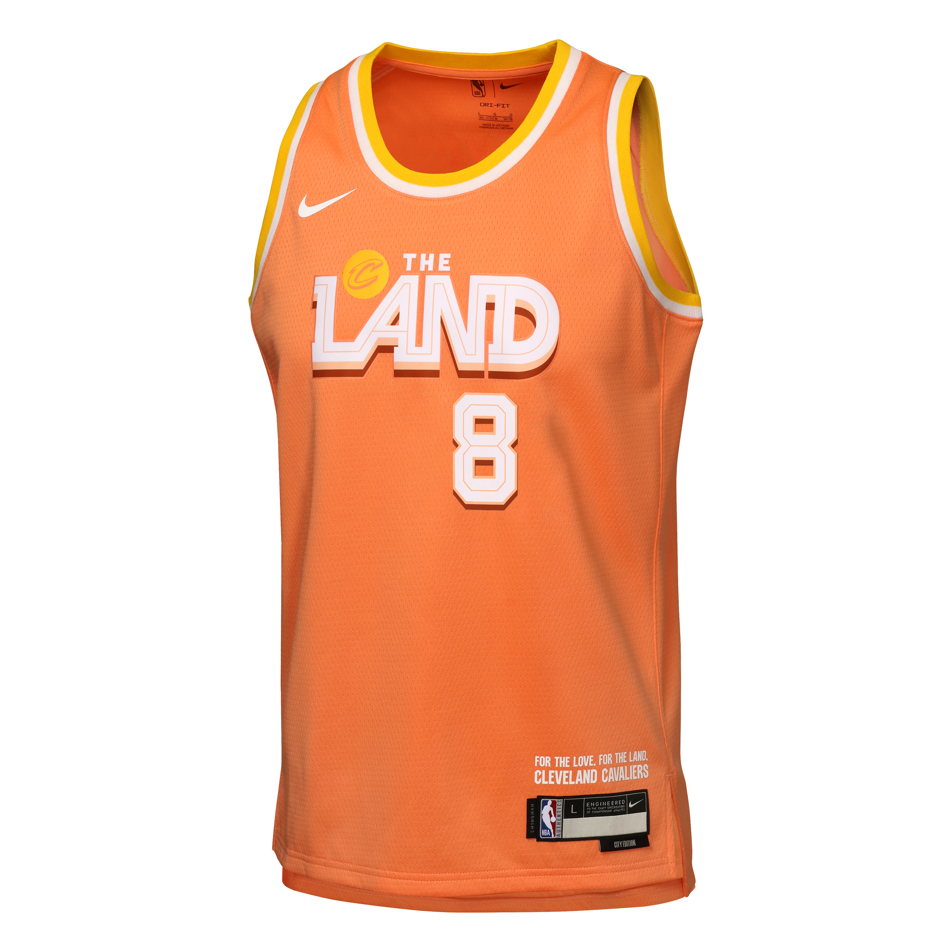 Nike Cleveland Cavaliers 2025/26 City Edition Swingman Jersey - Orange - Dennis Schröder - Youth NBA Team Jersey Basketball Fan Apparel