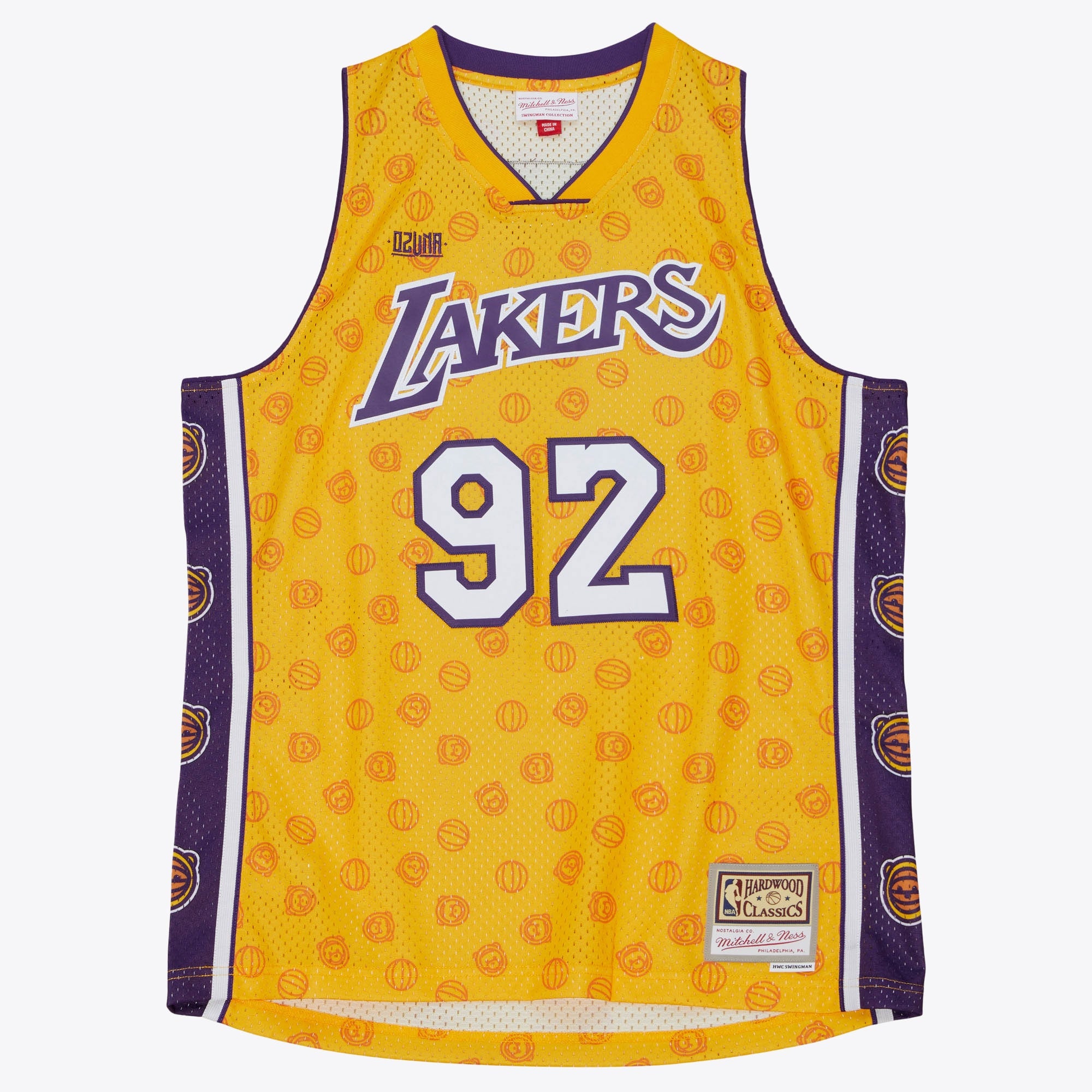 Los Angeles Lakers Mitchell & Ness x Ozuna Swingman Jersey NBA Team Jersey Basketball Fan Apparel