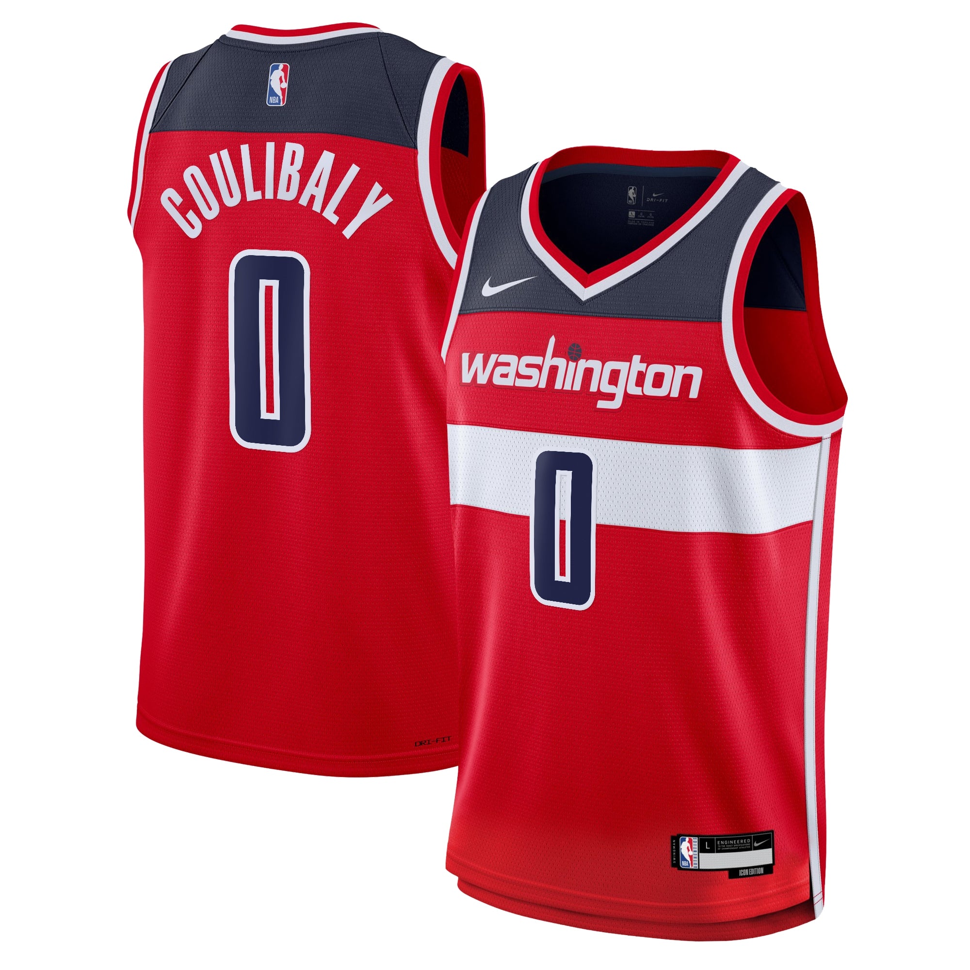 Washington Wizards Nike Icon Swingman Jersey - Red - Bilal Coulibaly - Youth NBA Team Jersey Basketball Fan Apparel