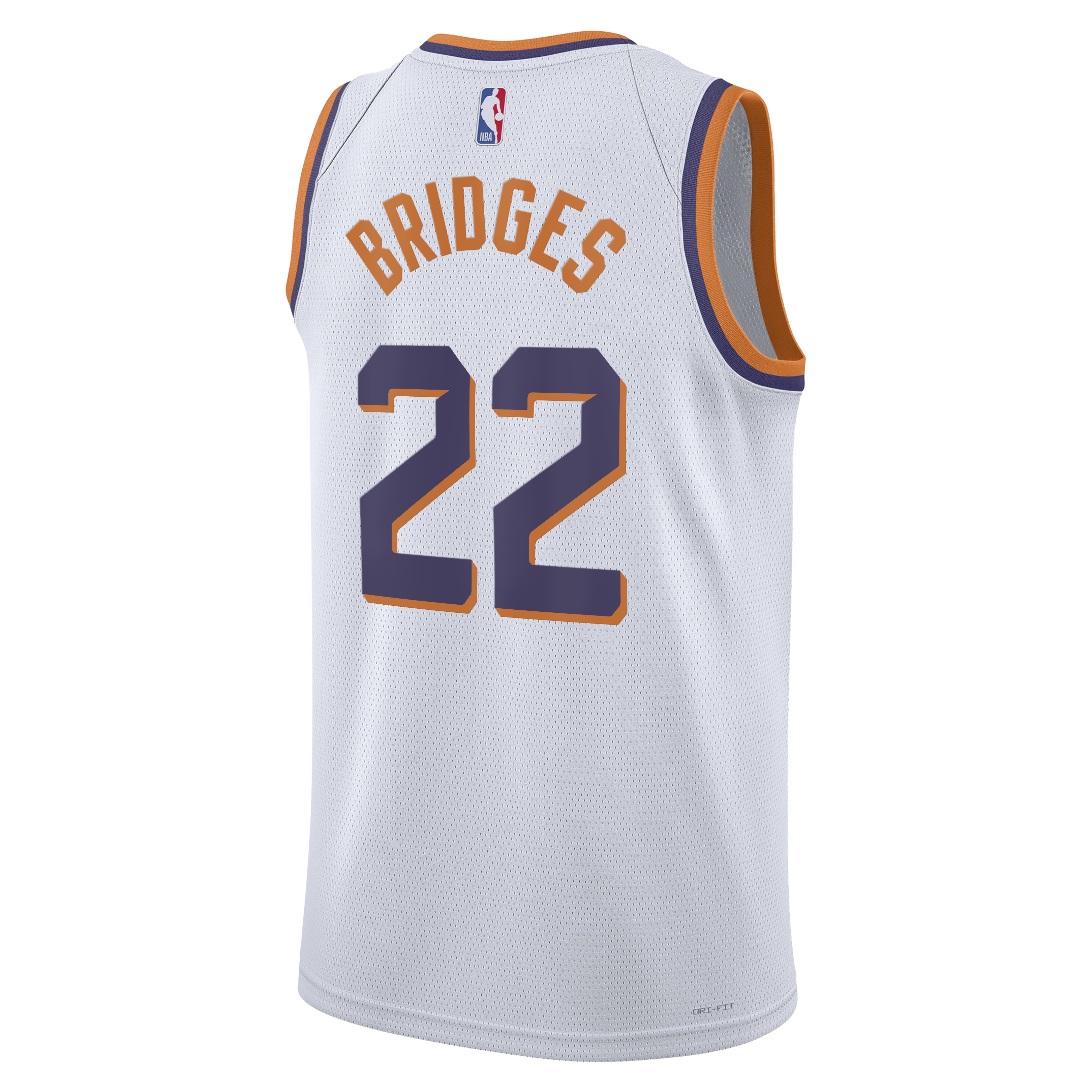 Phoenix Suns Nike Association Edition Swingman Jersey - White - Miles Bridges - Unisex NBA Team Jersey Basketball Fan Apparel