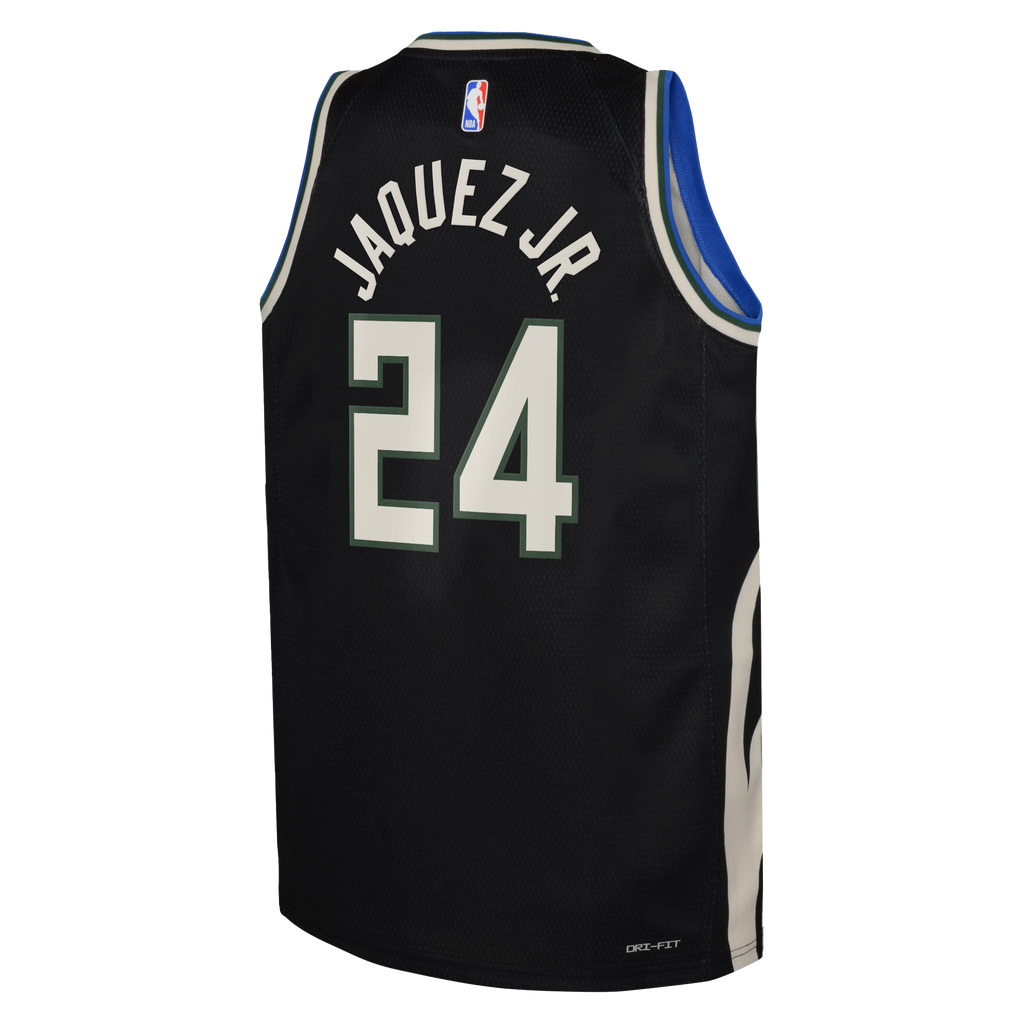 Milwaukee Bucks Jordan Brand Statement Edition Swingman Jersey - Hunter Green - Jaime Jaquez Jr. - Youth NBA Team Jersey Basketball Fan Apparel