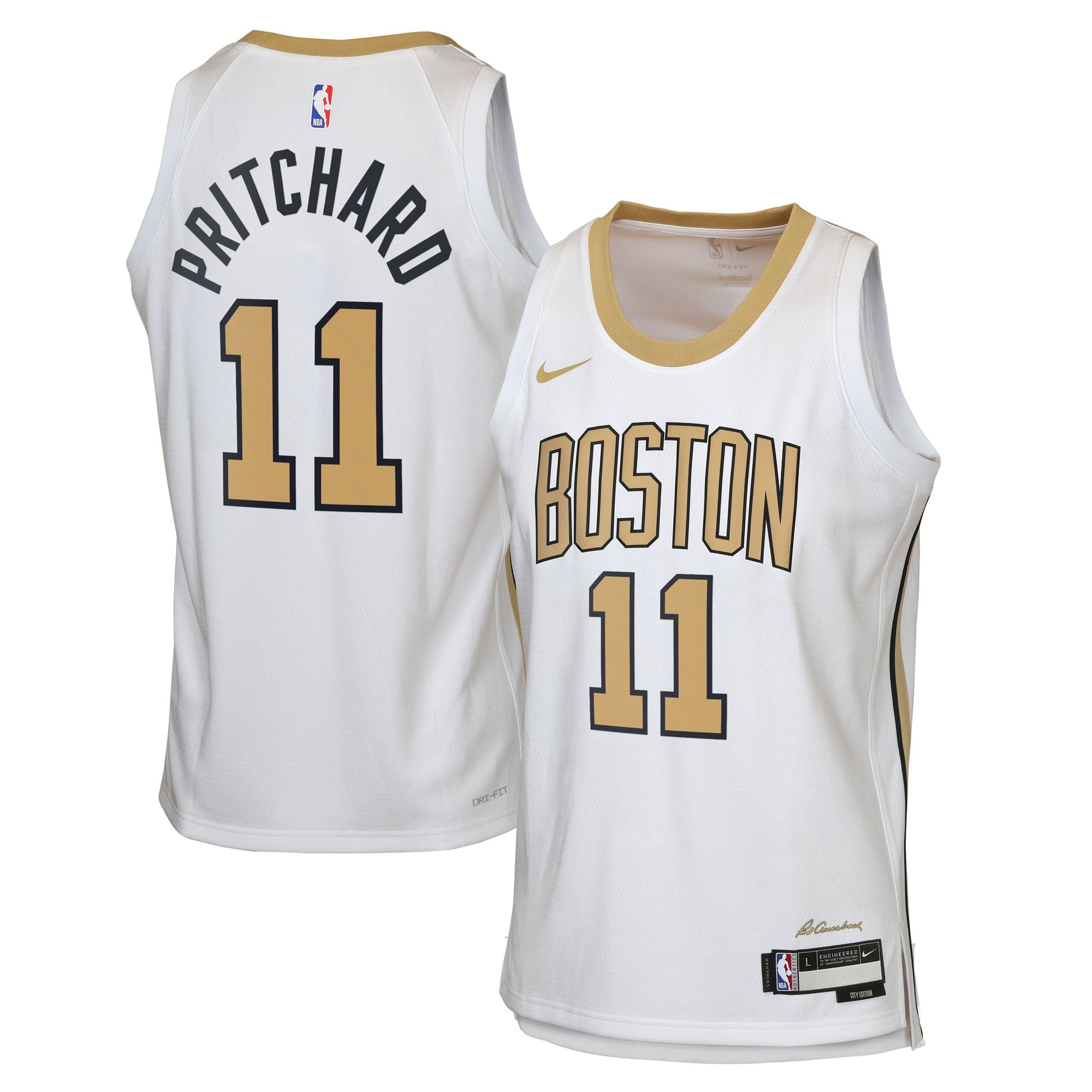 Boston Celtics Nike 2025/26 City Edition Swingman Jersey - White - Payton Pritchard - Youth NBA Team Jersey Basketball Fan Apparel