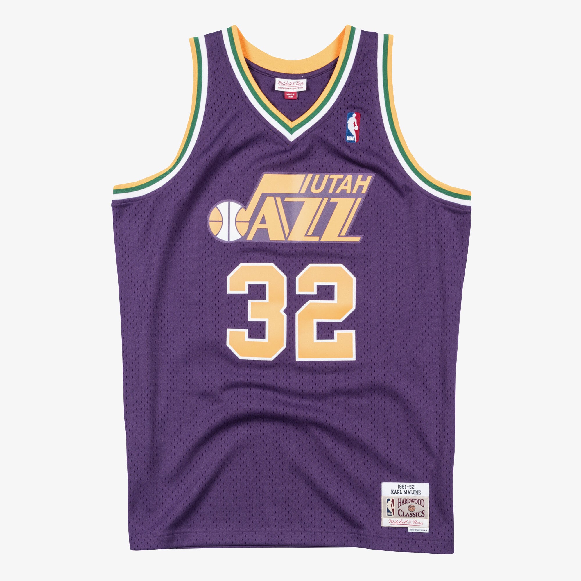 Utah Jazz Mitchell & Ness Swingman Jersey Karl Malone 1991-92 NBA Team Jersey Basketball Fan Apparel