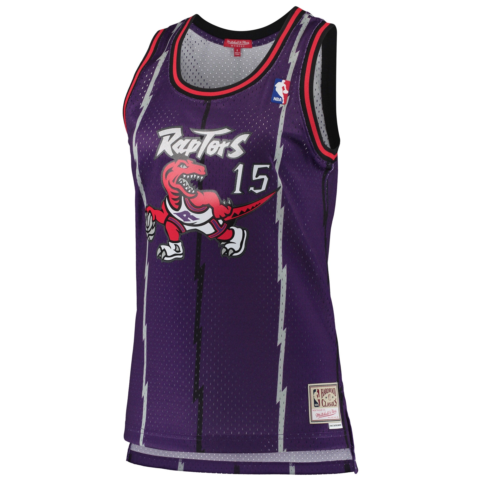 Toronto Raptors Mitchell & Ness Vince Carter 1998-99 Hardwood Classics Swingman Jersey - Purple - Women's NBA Team Jersey Basketball Fan Apparel