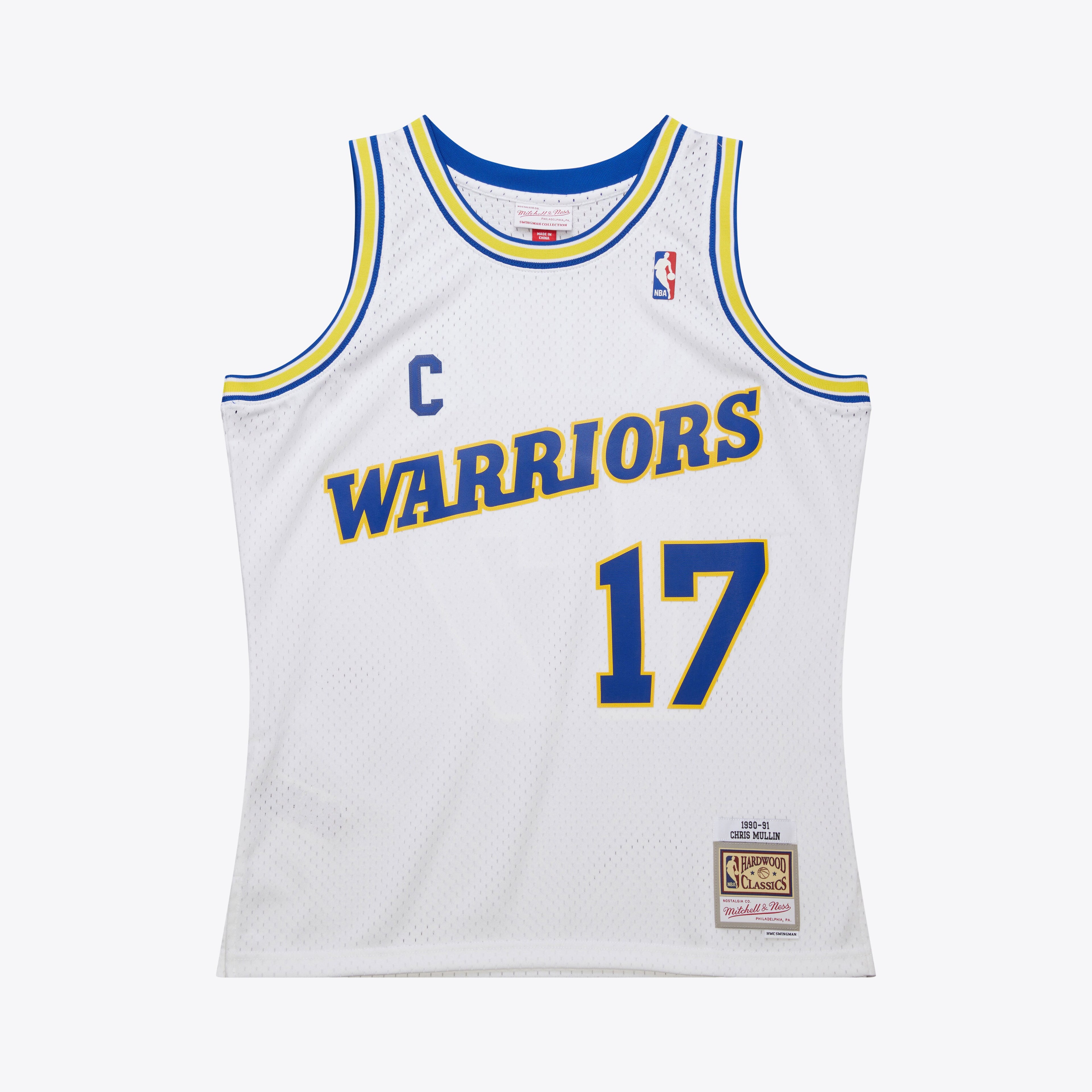 Golden State Warriors Mitchell & Ness Swingman Jersey 1990 Chris Mullin NBA Team Jersey Basketball Fan Apparel
