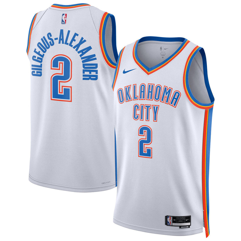 Oklahoma City Thunder Nike Association Swingman Jersey - Gilgeous-Alexander - Unisex NBA Team Jersey Basketball Fan Apparel