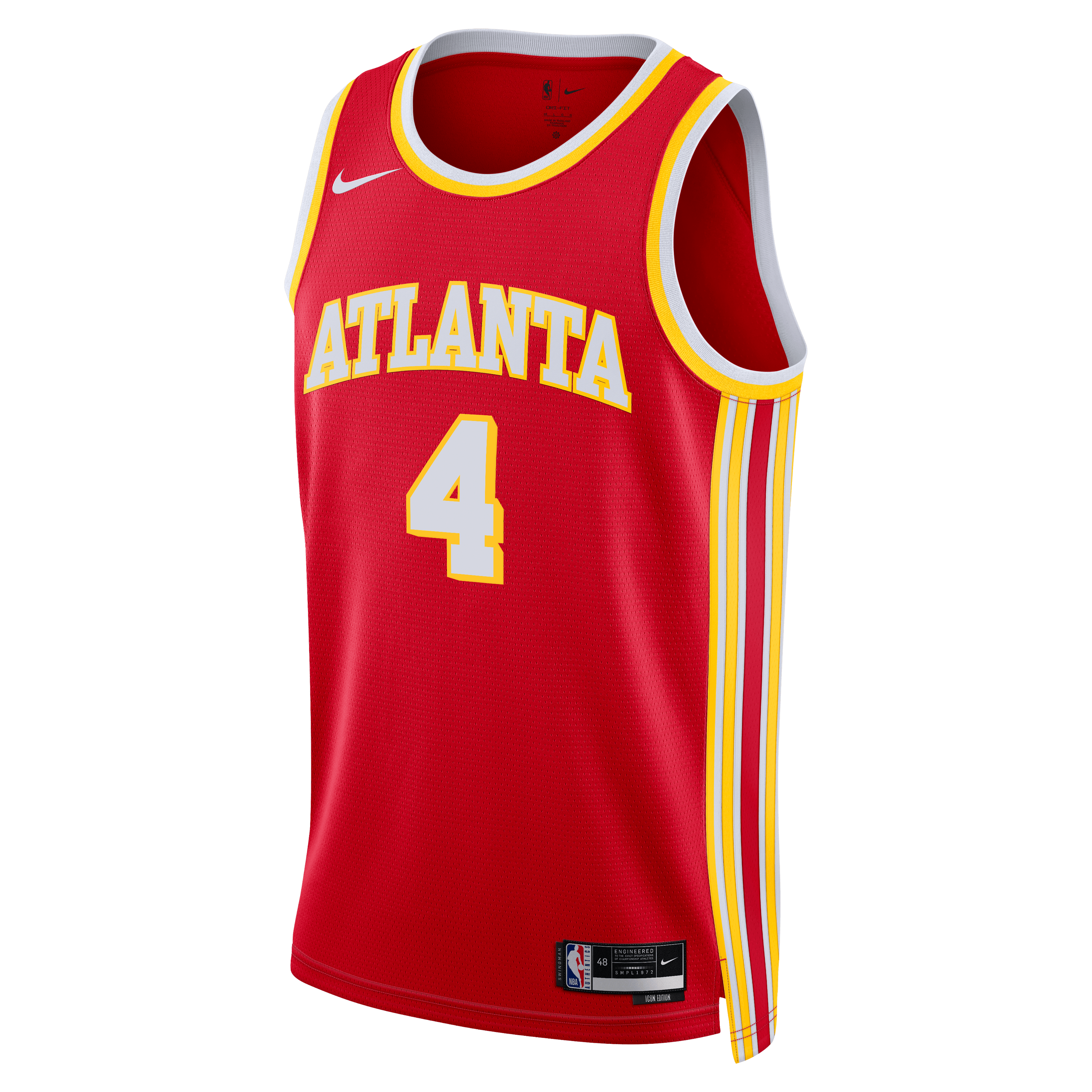 Atlanta Hawks Nike Icon Swingman Jersey - Red - Kingston Flemings - Unisex NBA Team Jersey Basketball Fan Apparel