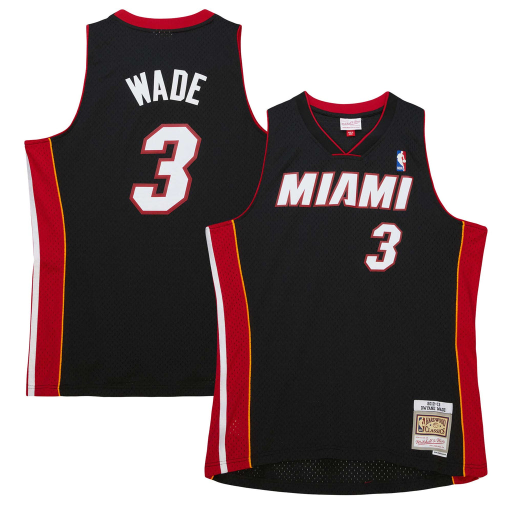 Miami Heat Mitchell & Ness NBA Dwyane Wade 2012 Road Hardwood Classics Swingman Jersey NBA Team Jersey Basketball Fan Apparel