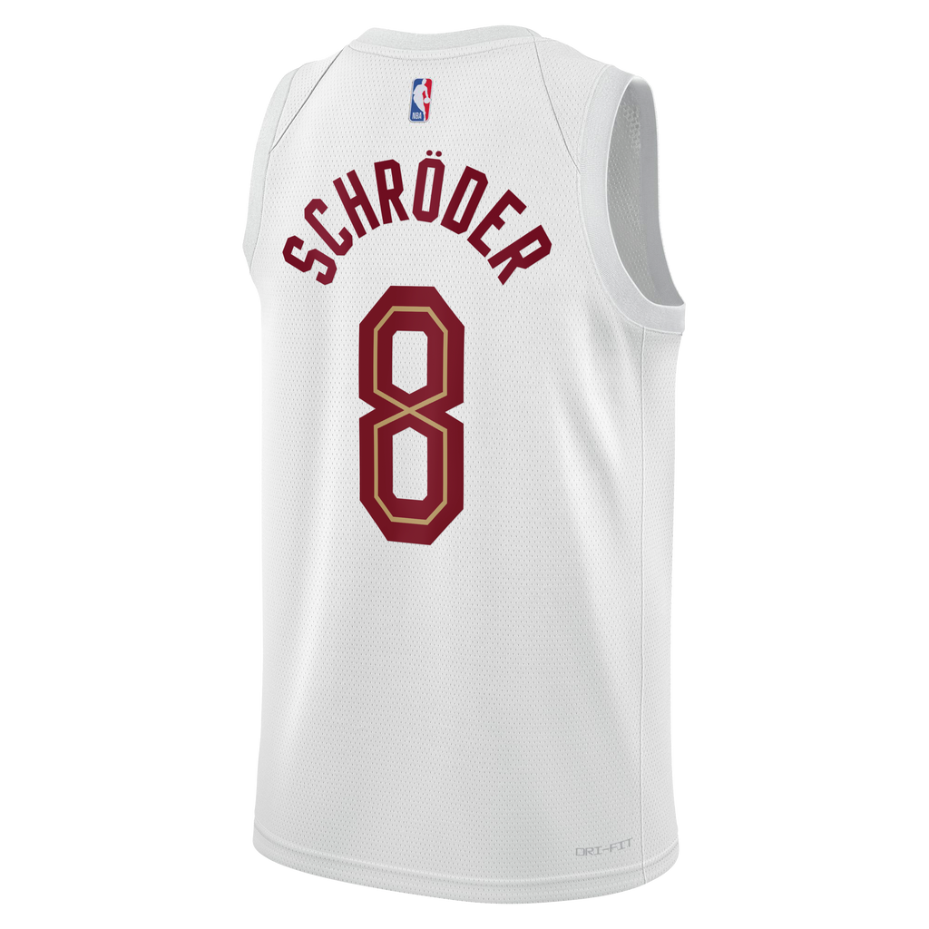 Cleveland Cavaliers Nike Association Edition Swingman Jersey - White - Dennis Schröder - Youth NBA Team Jersey Basketball Fan Apparel
