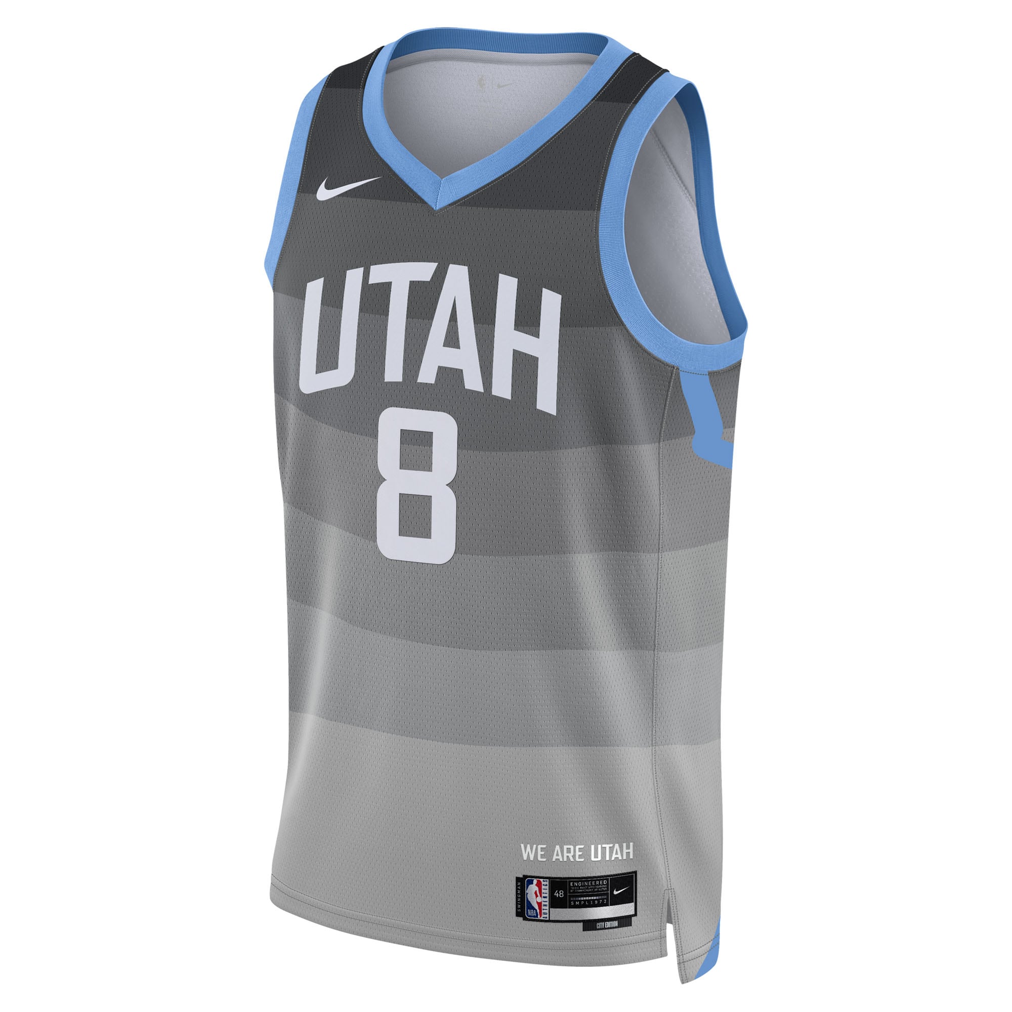 Utah Jazz Nike 2025/26 City Edition Swingman Jersey - Gray - Isaiah Collier - Unisex NBA Team Jersey Basketball Fan Apparel
