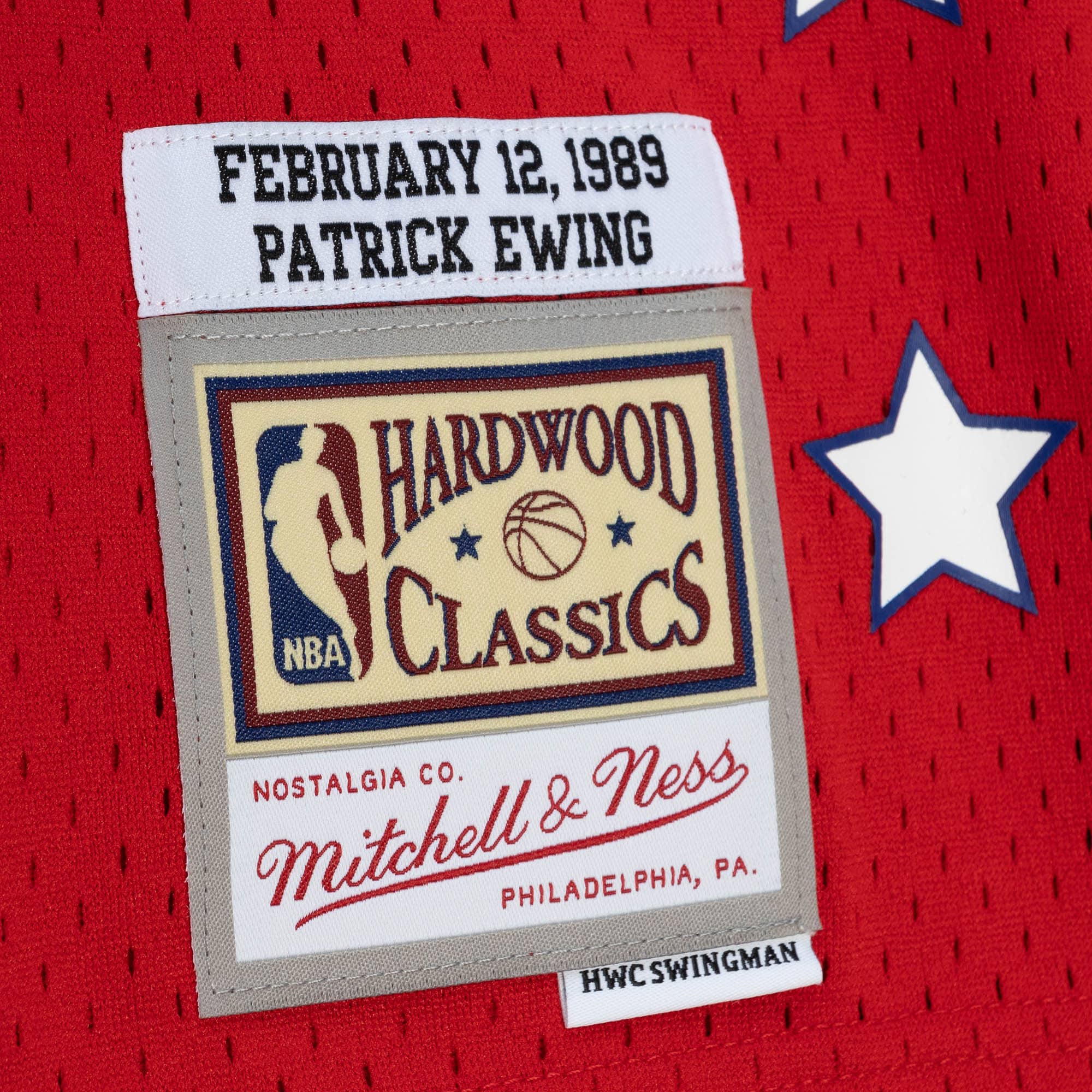 NBA Mitchell & Ness Patrick Ewing 1989 All-Star Swingman Authentic Jersey - Scarlet NBA Team Jersey Basketball Fan Apparel