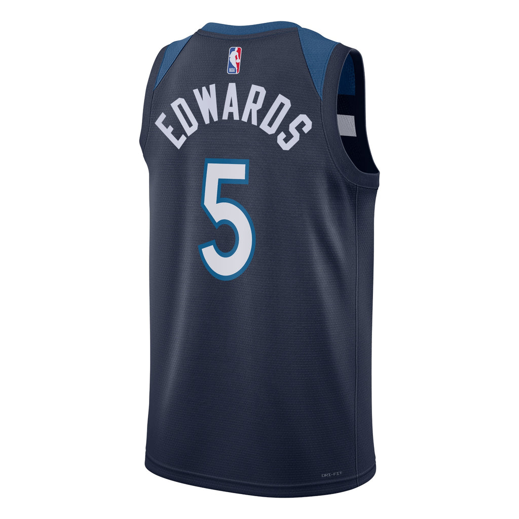 Minnesota Timberwolves Nike Icon Edition Swingman Jersey - Navy - Anthony Edwards - Unisex NBA Team Jersey Basketball Fan Apparel